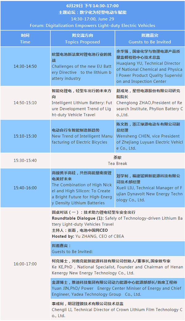 最新議程 | 2022輕型電動(dòng)車用鋰電池技術(shù)及應(yīng)用國(guó)際峰會(huì)(BLEV2022) 最新議程 | 2022輕型電動(dòng)車用鋰電池技術(shù)及應(yīng)用國(guó)際峰會(huì)(BLEV2022)