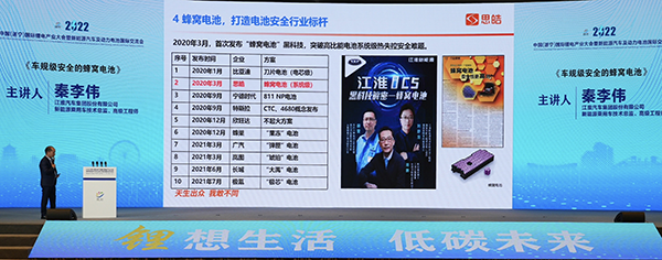 江淮汽車秦李偉:46系列大圓柱蜂窩電芯將在2023年配套裝車 江淮汽車秦李偉:46系列大圓柱蜂窩電芯將在2023年配套裝車