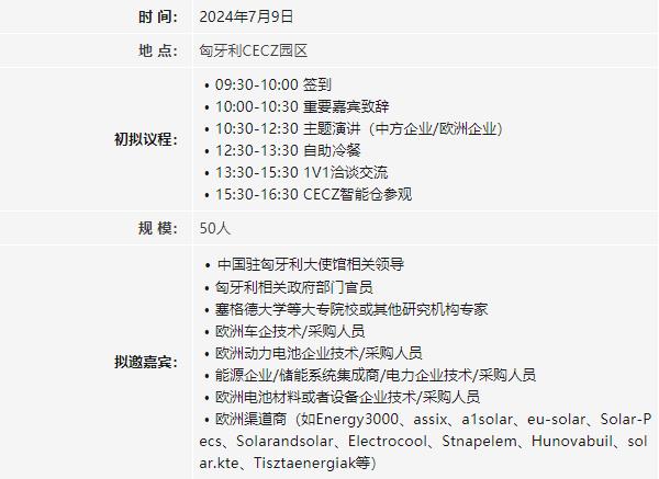 布局匈牙利!歡迎參加中國新能源汽車/動力電池/儲能產(chǎn)業(yè)鏈企業(yè)赴匈牙利商務(wù)考察團(tuán) 布局匈牙利!歡迎參加中國新能源汽車/動力電池/儲能產(chǎn)業(yè)鏈企業(yè)赴匈牙利商務(wù)考察團(tuán)